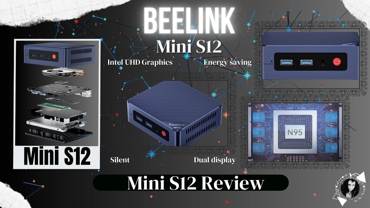 Beelink Mini PC Intel 12th Gen N95 (up to 3.4GHz), 8GB DDR4 256GB