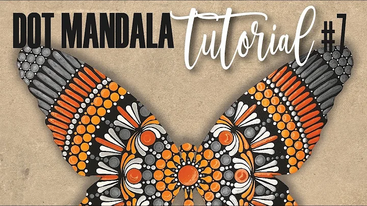 Butterfly Dot Mandala Orange and Silver - Tutorial - Step by Step