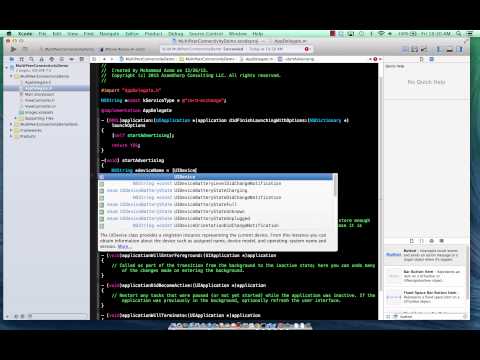 Learning iOS Development Part 59 (Multipeer Connectivity in iOS 7 Part 1)