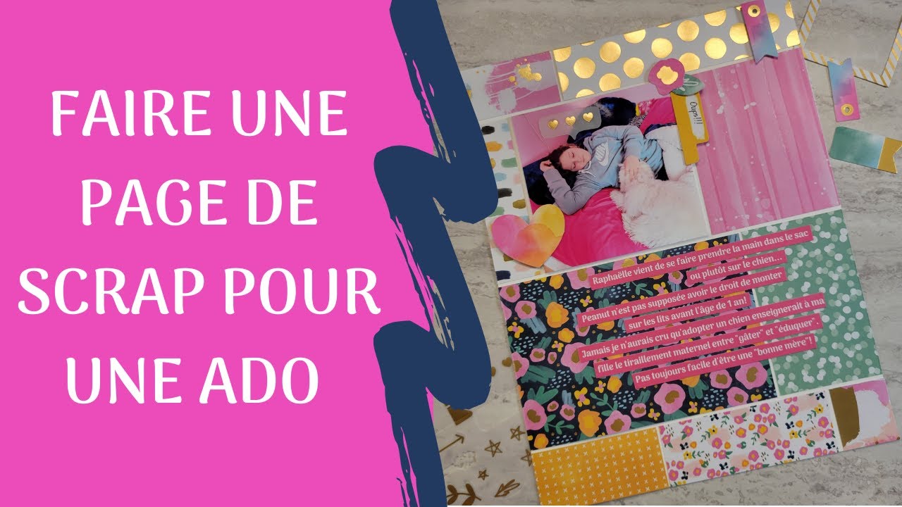 Une page de scrapbooking pour ado 