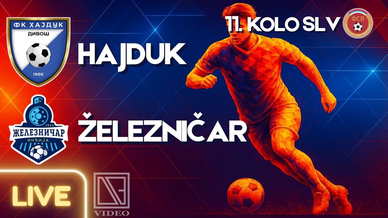 FK HAJDUK Divoš - FK ŽELEZNIČAR Inđija (Full match Livestream) [26.10.2025.]