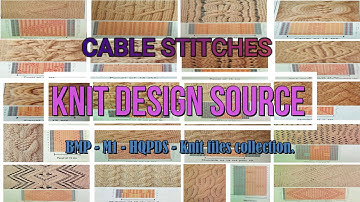 cable stitches /Knit ARAN, stoll / M1/ HQPDS / TIFF / jacquard patterns / knitting design/BMP files