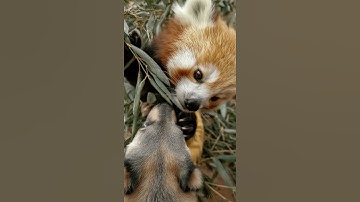 Cuteness Overload! A Baby Red Panda Meets His New Friend 🥰