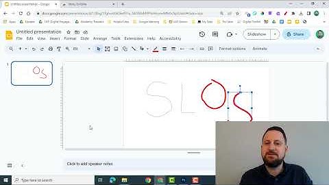 Writing in Google Slides with the Scribble tool