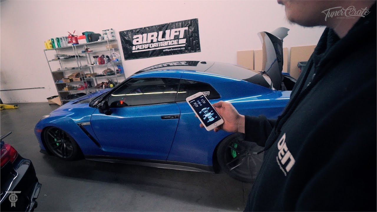 MY GTR IS NOW BAGGED ON AIR LIFT SUSPENSION YouTube