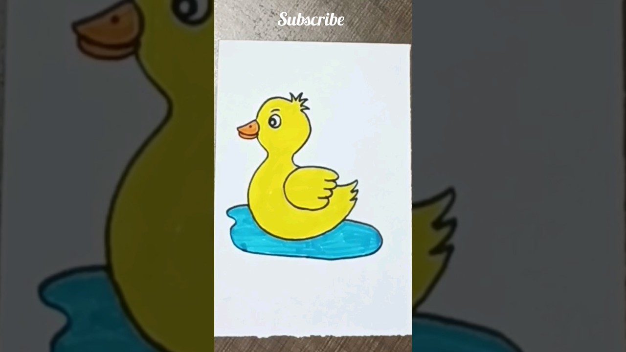 cute duckling drawing 🐥😍 // cute drawing 😍☺️🤗😆 