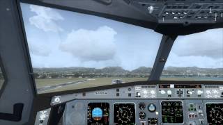 Cockpit Airbus A340-300 Take Off Honolulu Hawaii