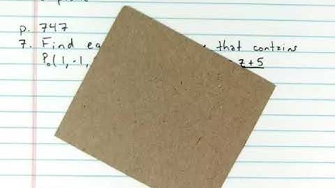 11.6 Planes in Space