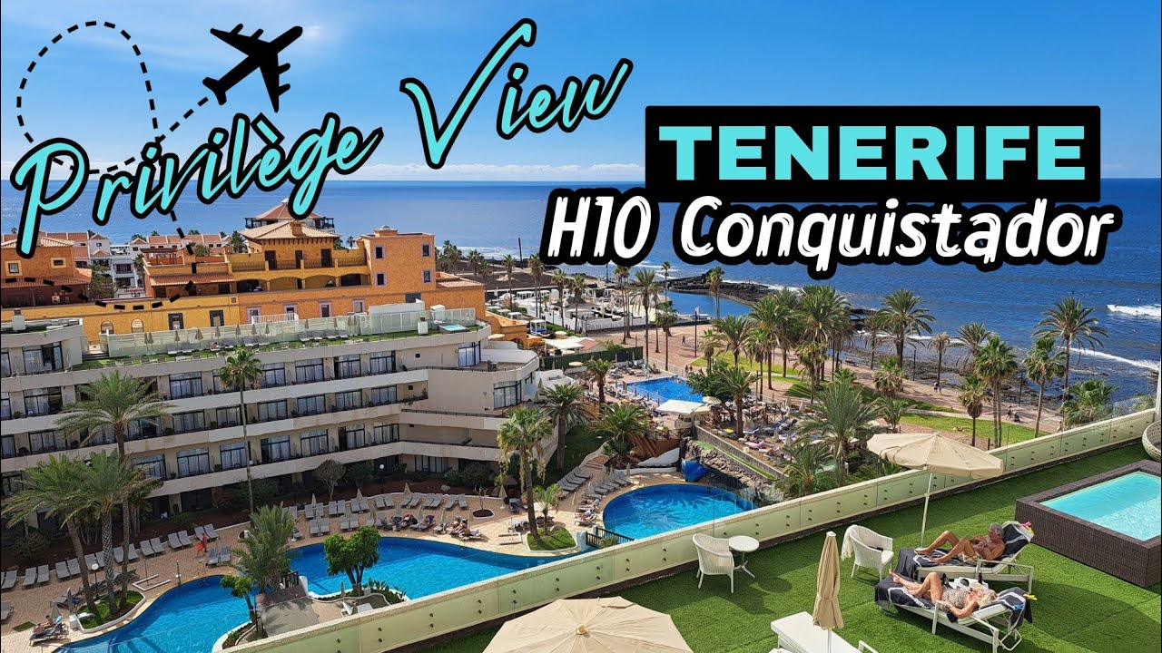 Vue du balcon depuis une chambre Privilège au 7ème étage de l'hôtel H10 Conquistador à Tenerife