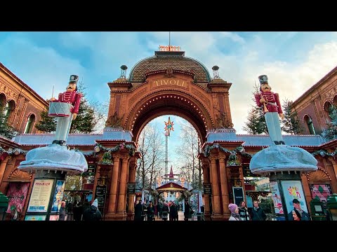 Vidéo: Jardins et parc d'attractions de Tivoli à Copenhague