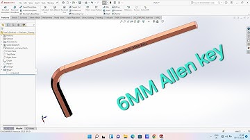 Solidworks tutorial-2022 , How to create 6 MM Allen key at solidworks  🤔