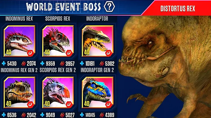 DISTORTUS REX VS INDOMINUS REX AND SCORPIOS REX VS INDORAPTOR | JURASSIC WORLD THE GAME