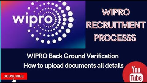 Wipro Background Verification Details | how to upload all details |How to do backgroundVerification