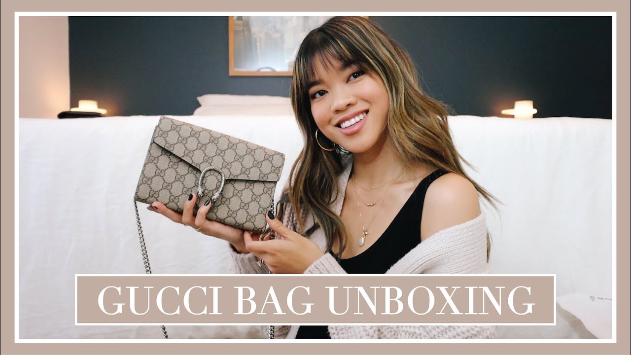 Unboxing my new Gucci Dionysus GG Supreme Wallet on Chain bag! Ordering  from The RealReal - YouTube