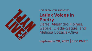 Latinx Voices in Poetry | LIVE from NYPL