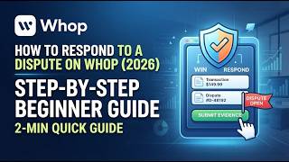 How to Respond to a Dispute on Whop 2026 Step-by-Step Beginner Guide 2 Min