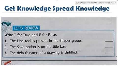 COMPUTER IT MATRIX PART-6 CLASS-1 CH-6 FUN WITH MICROSOFT PAINT