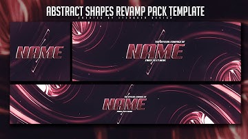 Free Abstract Shapes Revamp Pack Template (YouTube Banner, Twitter Header & Avatar)