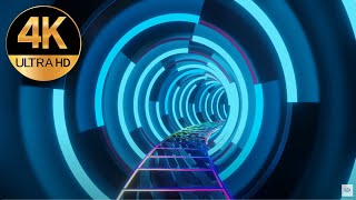10 hour 4k tv fast moving  Circle tunnel Metallic Blue colorful Lights tunnel video Background loop by Free Video Background loops 609 views 4 weeks ago 10 hours