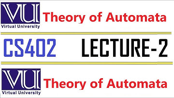 CS402 Theory of Automata Lecture  2  VU short  lecture Kaleen Star Closure