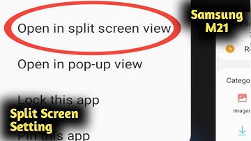 Samsung M21 Split Screen Option Setting