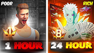 Can ₹1000 💸 Transform a Noob ID into Level 8 PRIME in Just 24 Hours? 😱 – Garena Free Fire