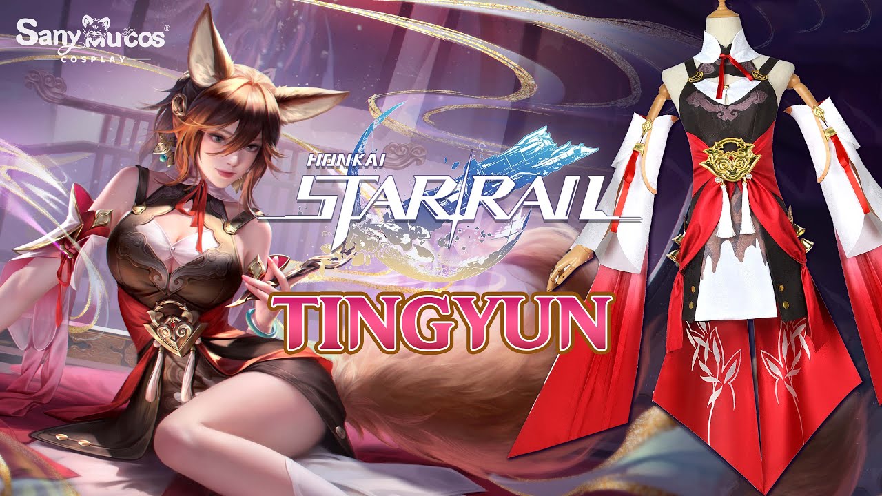 【SanyMuCos】Honkai: Star Rail Tingyun Cosplay Costume Plus Size Detail Show