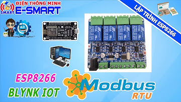 Điều khiển module relay modbus rtu dùng esp8266 và blynk iot