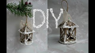 Снежная паста и фонарь из шпагата🎄❄🎅 Мастер-класс