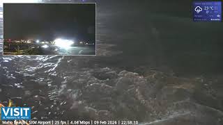 LIVE SXM Airport February 9 ✈️ -  Maho Beach Sint Maarten