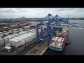 PhilaPort Cranes work 1st Vessel