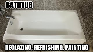 HOW TO REGLAZE a FIBERGLASS / ACRYLIC BATHTUB | Tub Reglazing &amp; Refinishing Time Lapse | DP TUBS