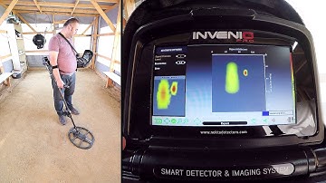 Nokta Invenio - Detection of a 50cm long 8mm rebar and an adjacent coin