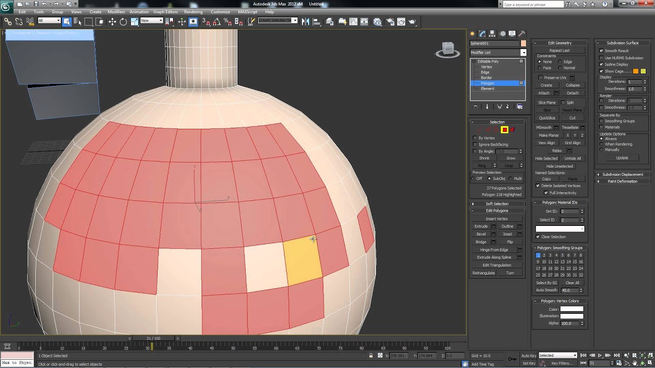 3ds max Modeling Edit Poly Preview selection Filters - YouTube