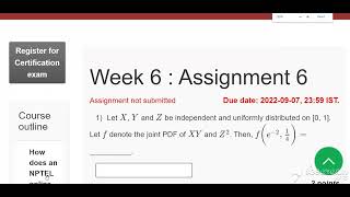 💥WEEK 6💥🔥🔥PROBABILITY FOUNDATIONS FOR ELECTRICAL ENGINEERS ASSIGNMENT SOLUTION💥💥 🔥100%🔥