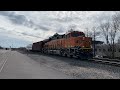 Bnsf ulacchi geometry train with geo car 91 in wichita ks