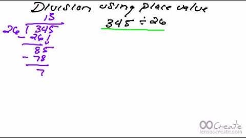 Division Using Place Value