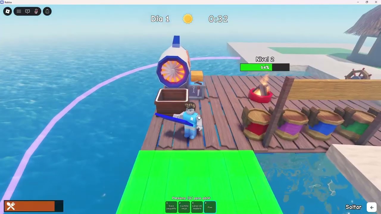 Balsa 101 supervivencia MASTIL DE VIGILANCIA  gameplay español