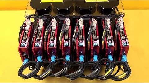 FASTECH - 8 Axes of Ezi-Servo motors connected in rows. Fast Response!