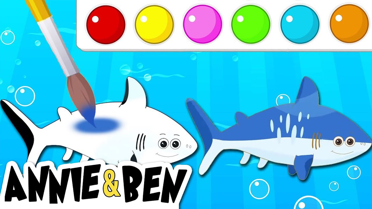 ⁣Learning Videos For Kids | Let's Paint Underwater Animals With Annie And Ben