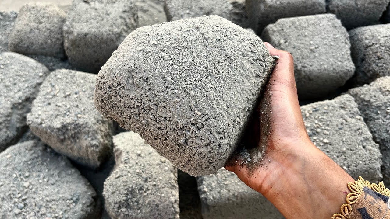 ASMR | New 🫡Sandcement Stonecrush Dry Floor crumbling🫰