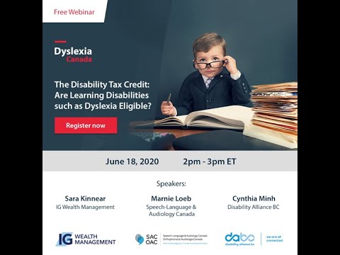 Disability Tax Credit : Are Learning Disabilities Such As Dyslexia Eligible