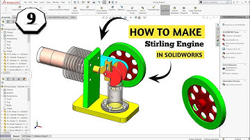 [Part-9] Stirling engine | Solidworks beginners | Flywheel