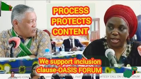 THE PROCESS IS A NULLITY AND RENDERS BILL 7 AN ILLIGALITY - OASIS FORUM CHAIRPERSON 