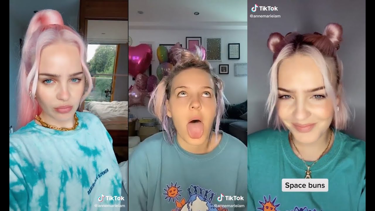 Anne-Marie Tik Tok Make Up/Dancing/Hair Transformations - YouTube.