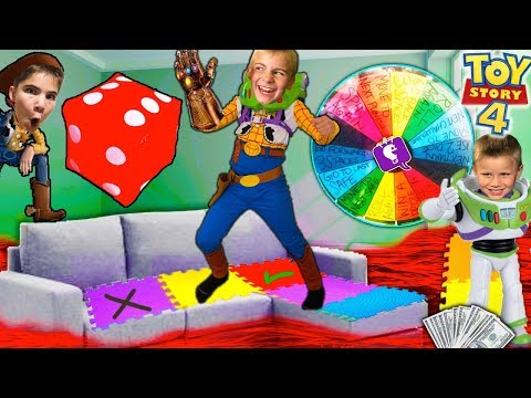 Thumbnail for Giant TOY STORY 4 Board Game IRL! Win Cash + Infinity GAUNTLETS with HobbyKidsTV