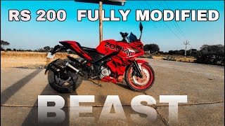 pulsar rs 200 modified  | modified pulsar rs200 | With Akrapovic  Full  System Exhaust by Travelfreaksahil 934 views 2 years ago 4 minutes
