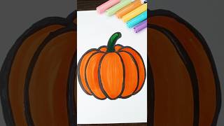 How To Draw A Pumpkin Step By Step | Easy Drawing #Shorts #art #drawing #pumpkin