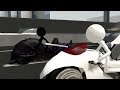 3DCG棒人間 バイクでチェイスシーン!