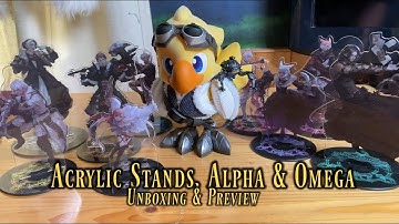 FFXIV: Alpha & Omega Figures + ALL Acrylic Stands - Unboxing